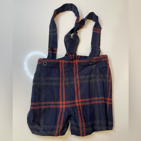 Laranjinha Plaid Suspender Shorts | Baby Boys 18M - Picture 6 of 6